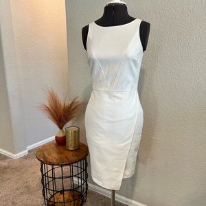 Banana Republic White Asymmetrical Hem Dress